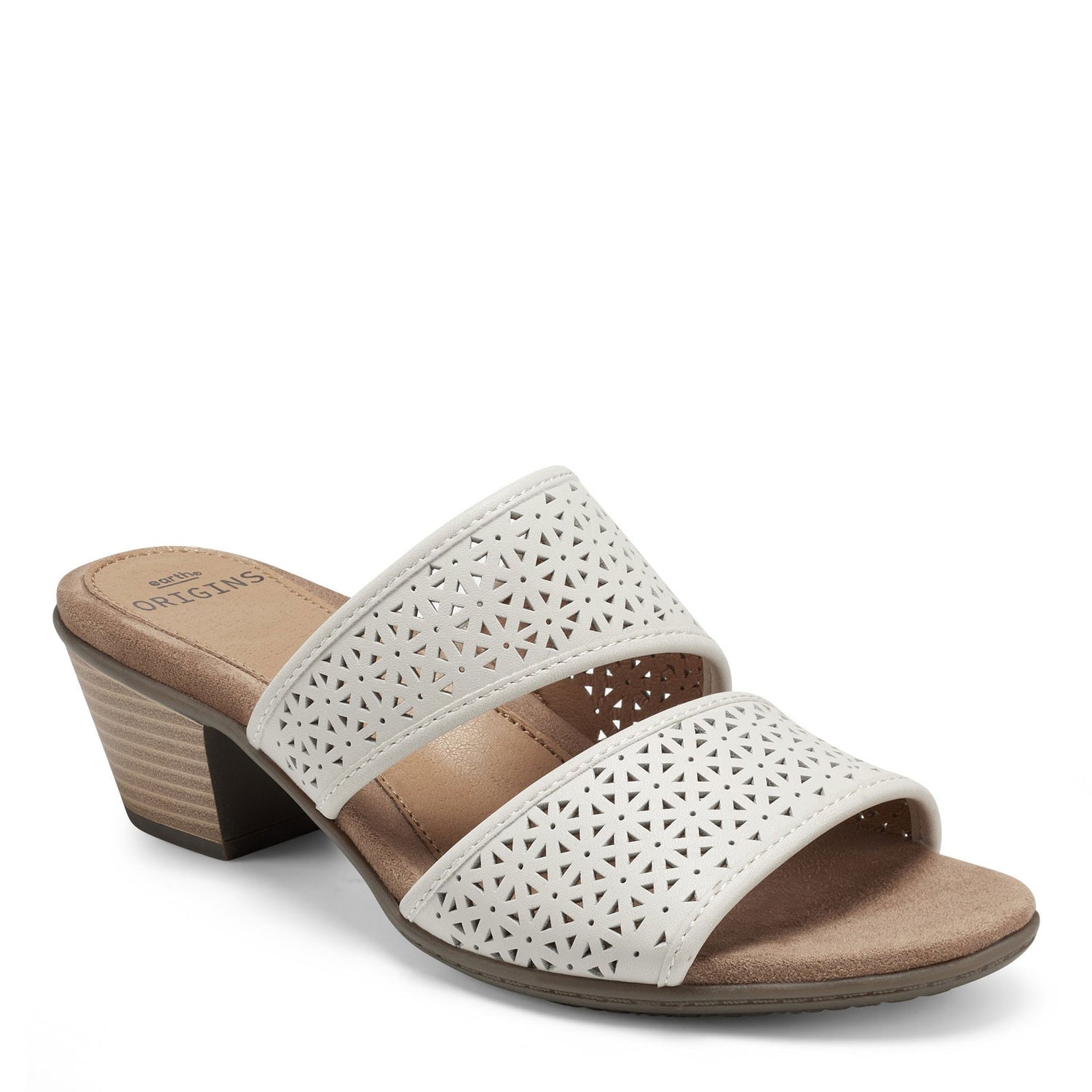 Peltz Shoes  Women's Earth Origins Cayla Sandal WHITE 7258102-109