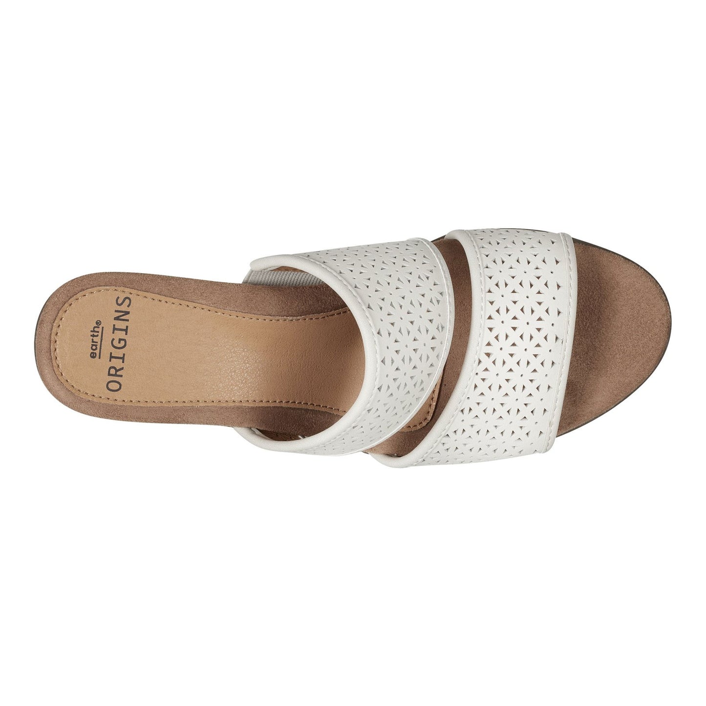 Peltz Shoes  Women's Earth Origins Cayla Sandal WHITE 7258102-109
