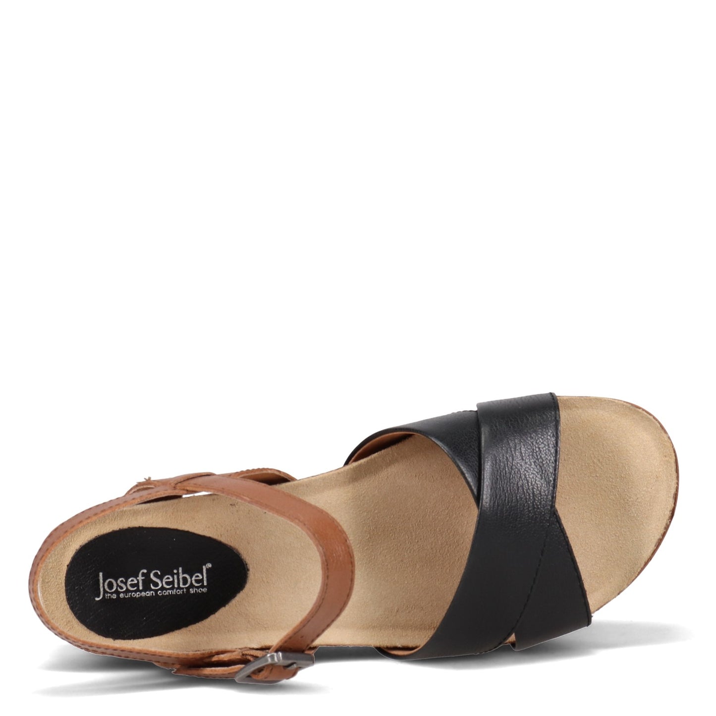 Peltz Shoes  Women's Josef Seibel Clea 10 Sandal BLACK 72810-128101