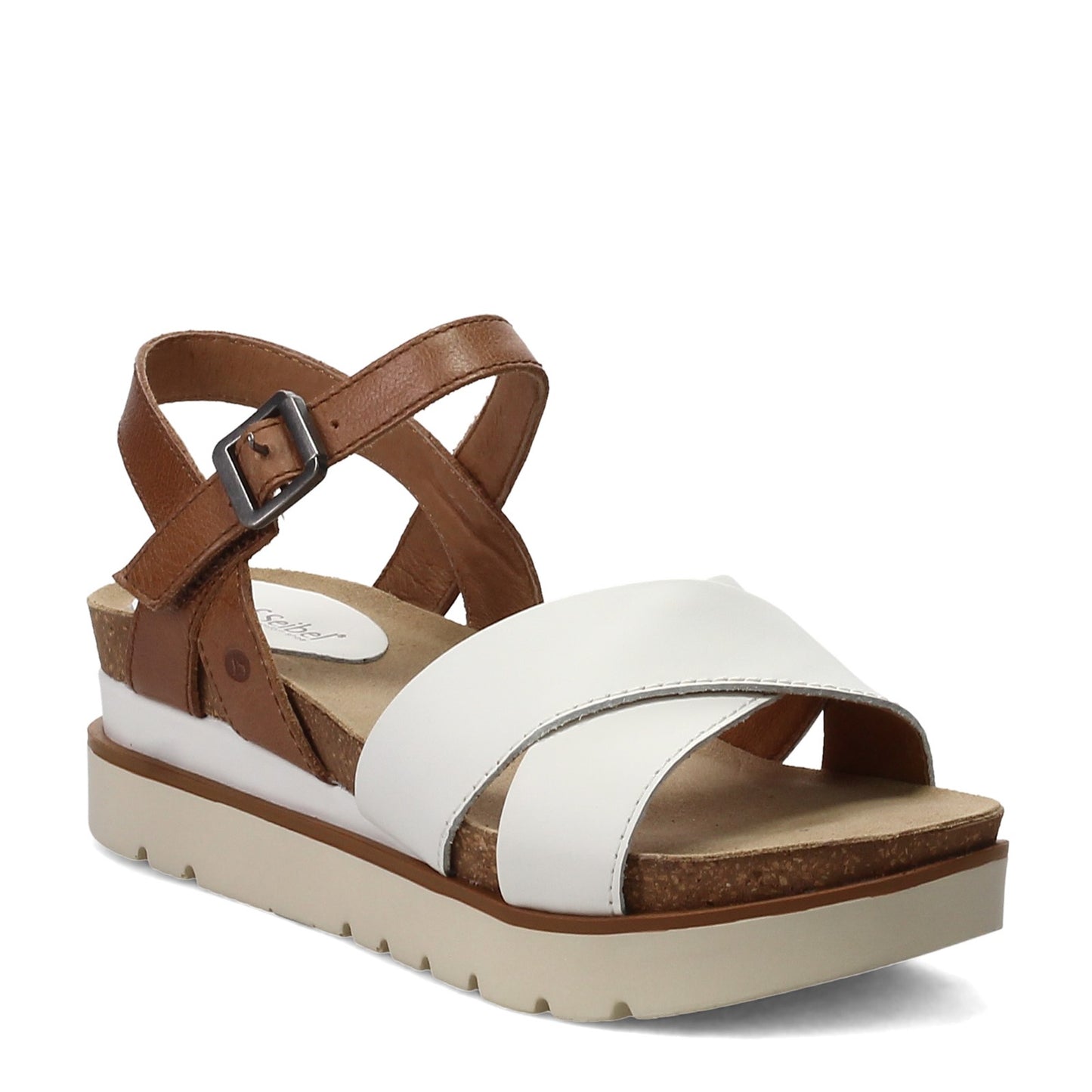 Peltz Shoes  Women's Josef Seibel Clea 10 Sandal WHITE 72810-42001