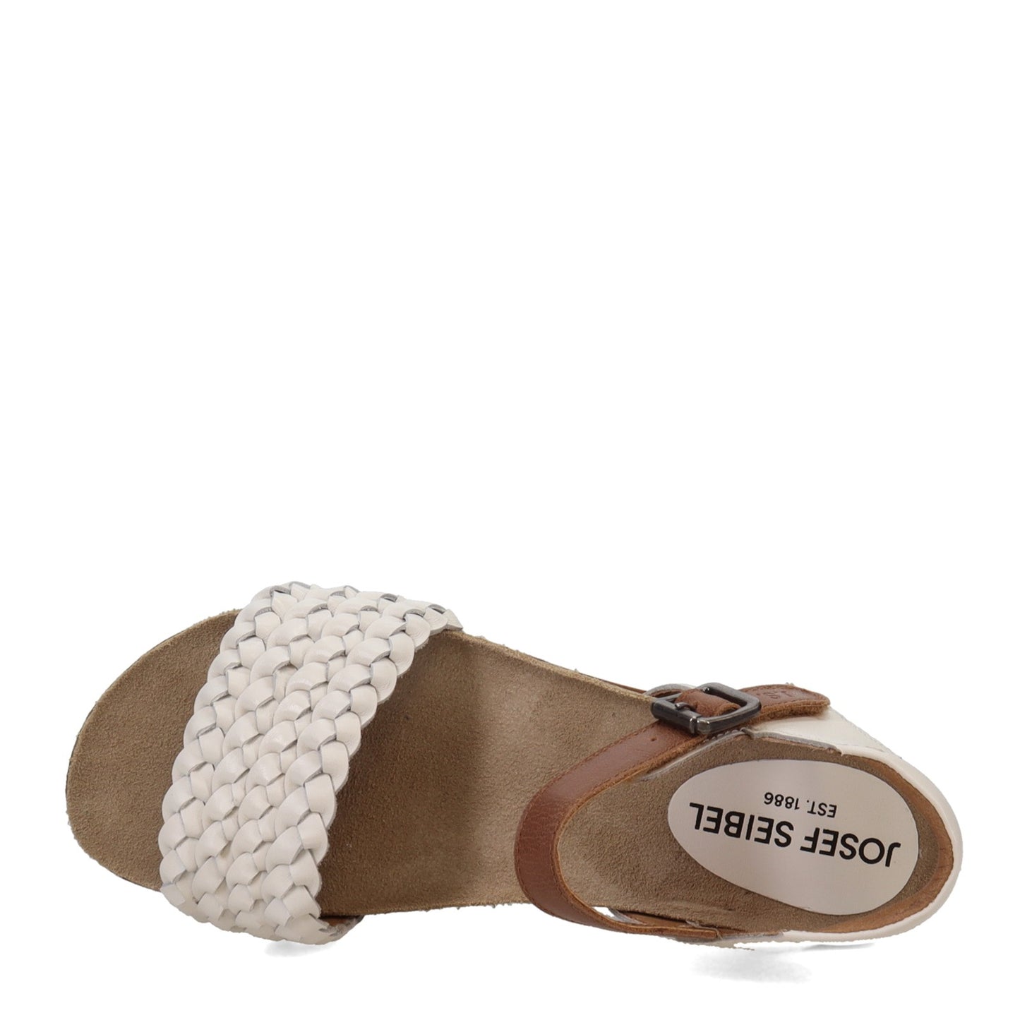 Peltz Shoes  Women's Josef Seibel Clea 16 Sandal WHITE KOMBI 72816-42001
