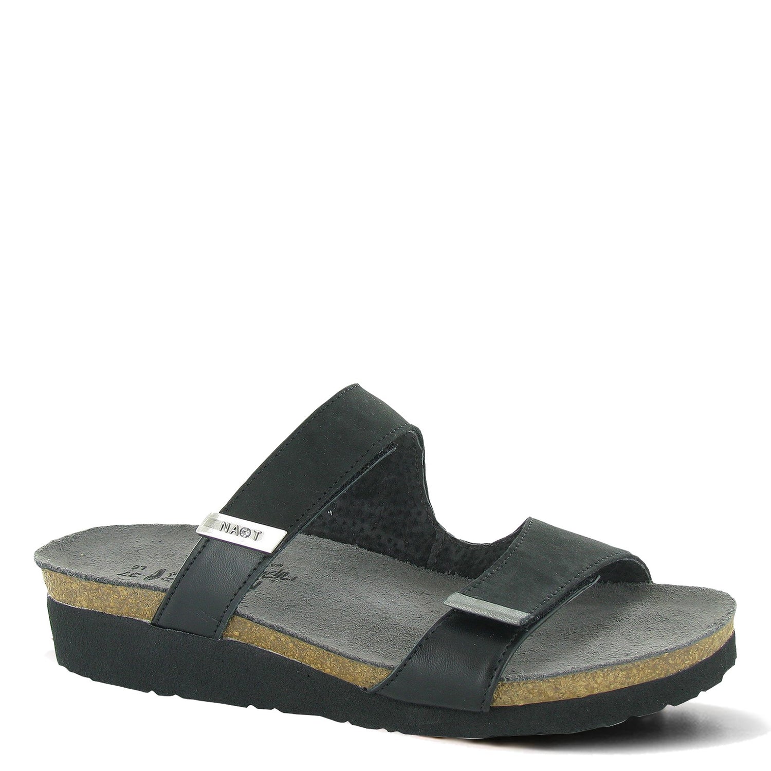Peltz Shoes  Women's Naot Jacey Slide - Wide Width BLACK 7305-NIZ
