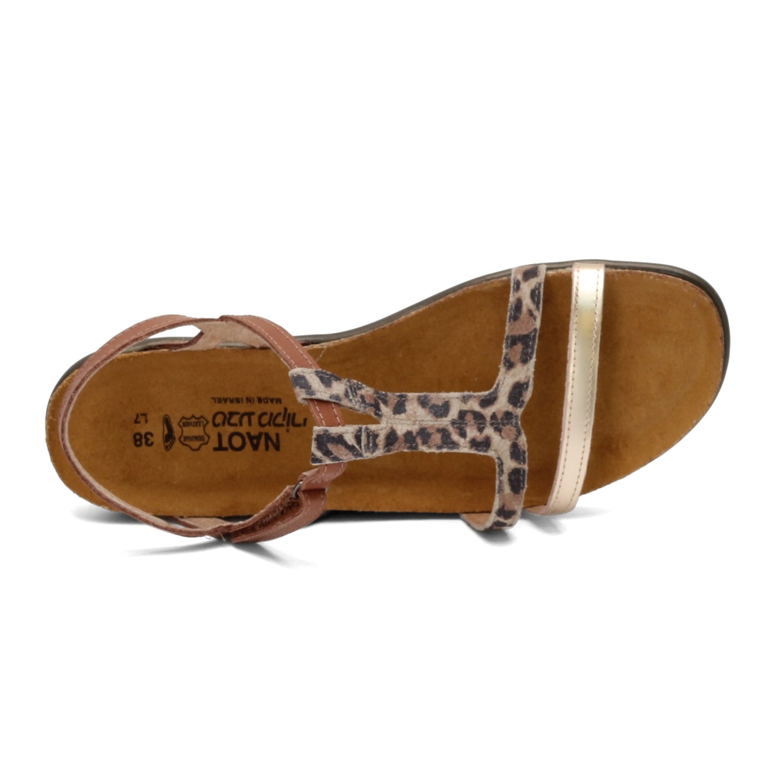 Peltz Shoes  Women's Naot Judith Sandal Tan LEOPARD 7349-RCV