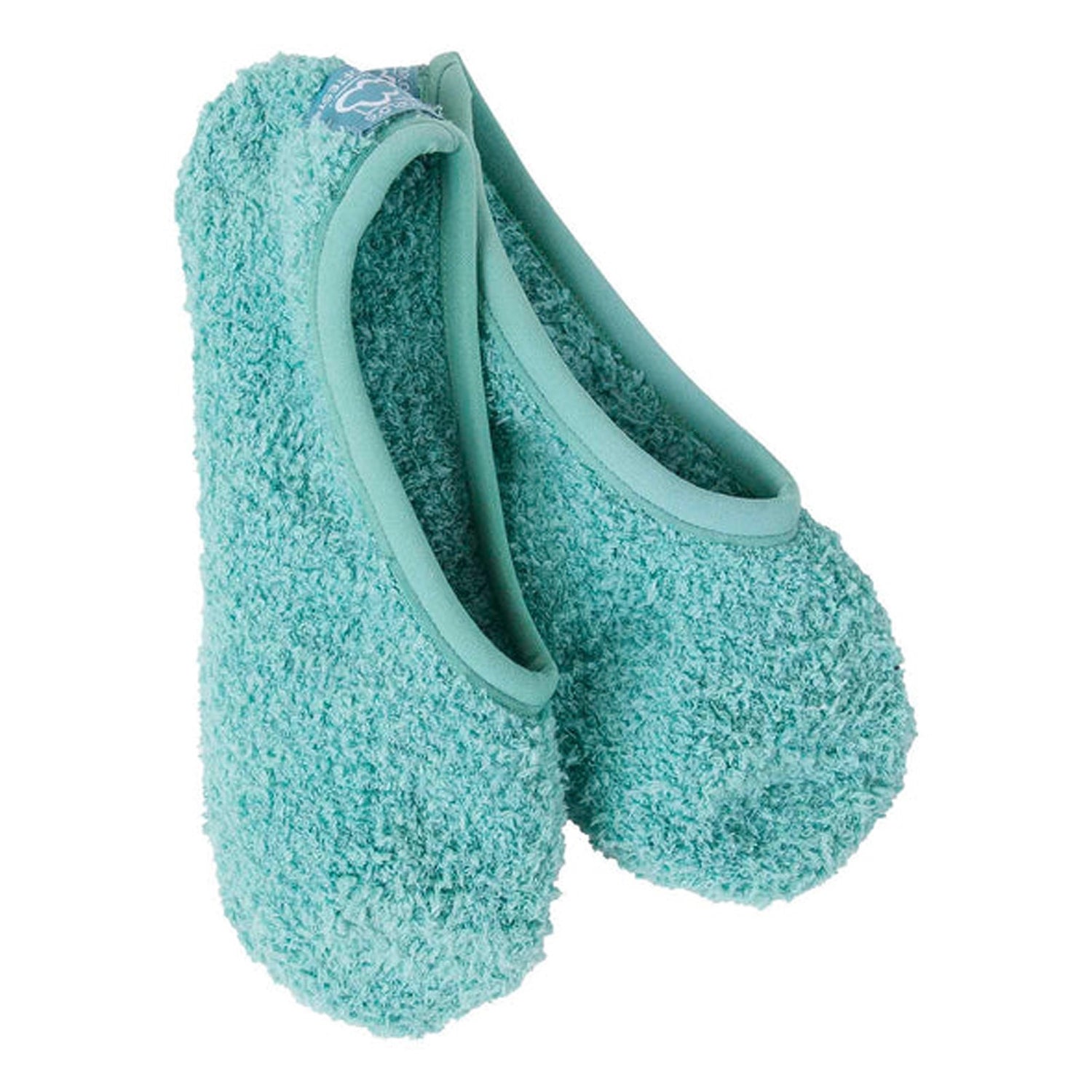 Peltz Shoes  Women's World's Softest Cozy Gripper Socks Seafoam 73524