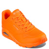 Peltz Shoes  Women's Skechers Street Uno - Neon Nights Sneaker Neon Orange 73667-NORG