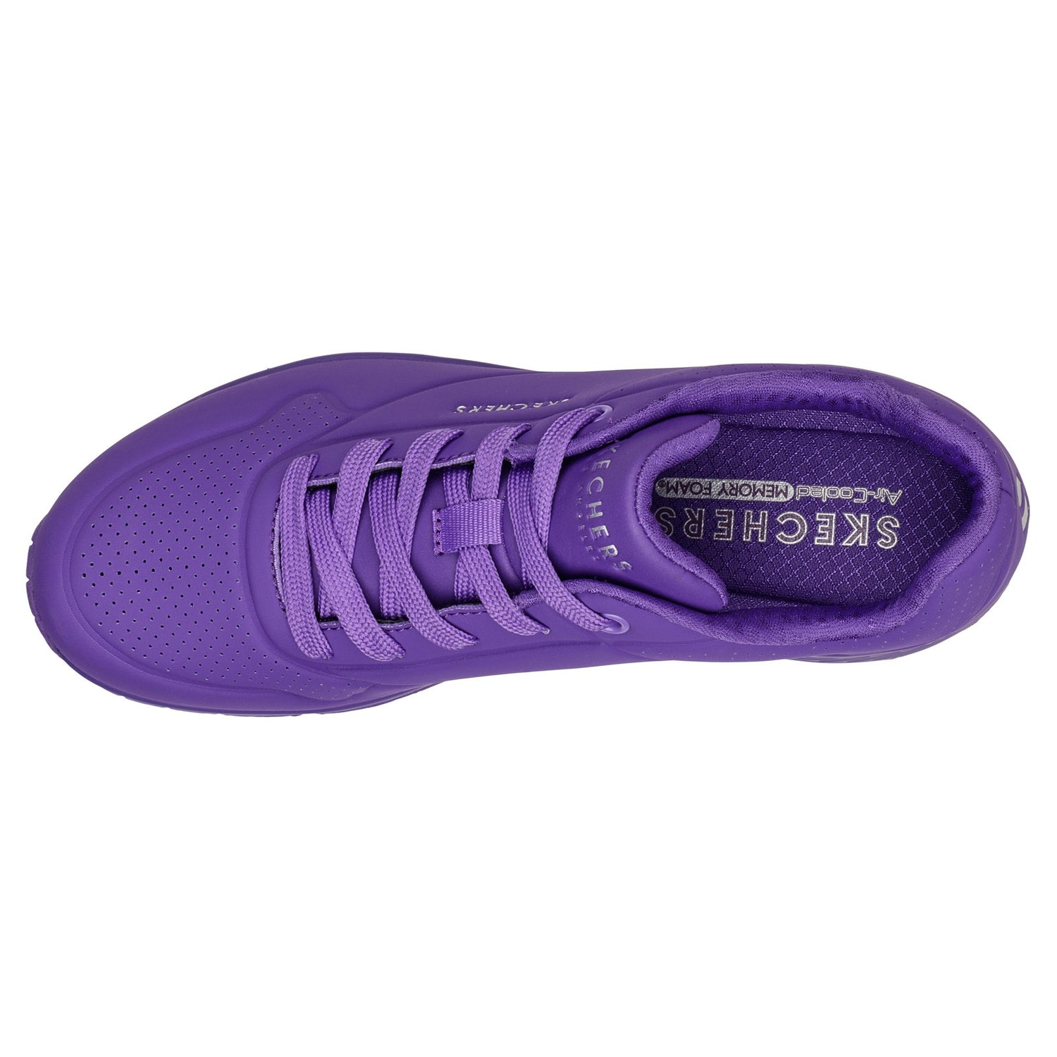 Peltz Shoes  Women's Skechers Street Uno - Neon Nights Sneaker Purple 73667-PUR