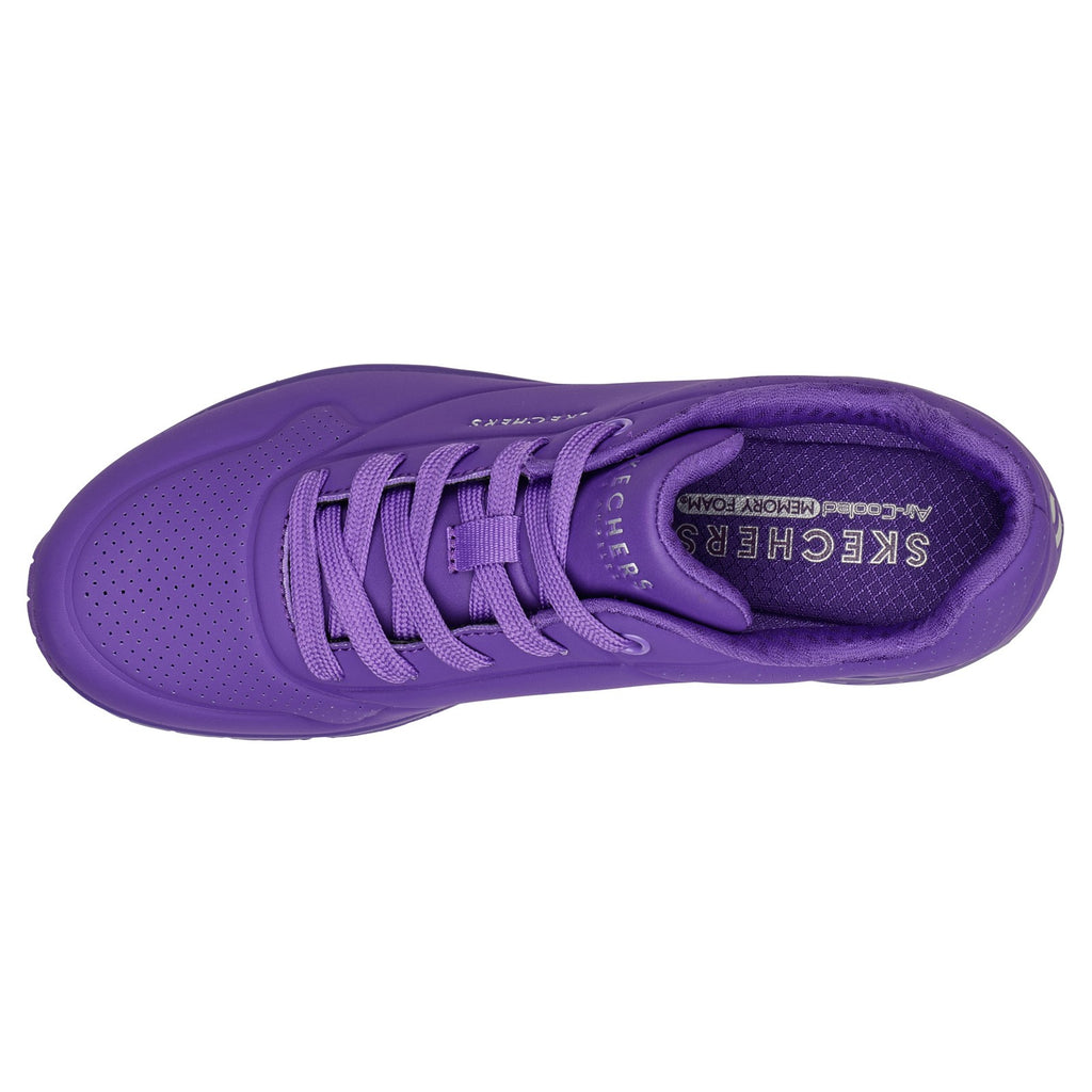 Women's Skechers Street Uno - Neon Nights Sneaker PURPLE 73667-PUR