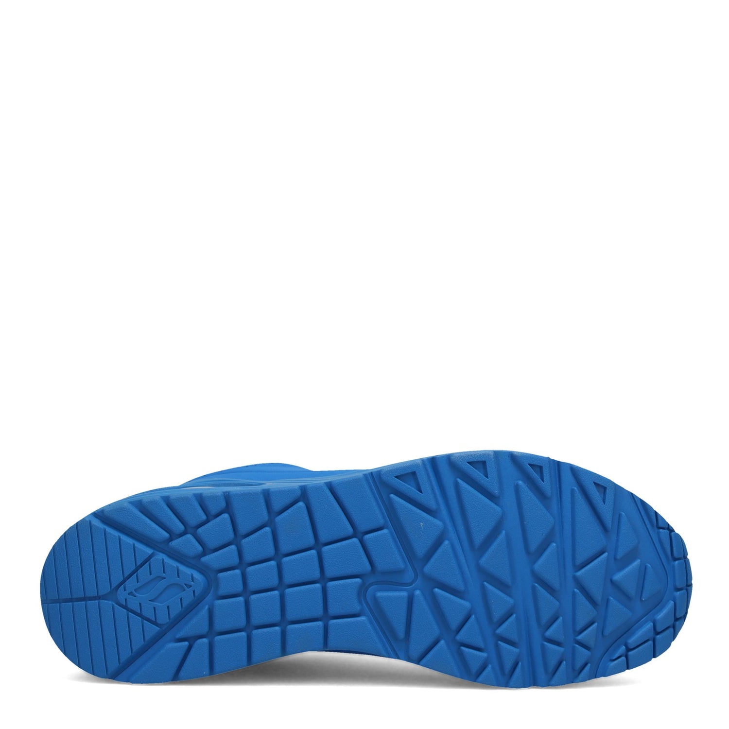 Peltz Shoes  Women's Skechers Street Uno - Neon Nights Sneaker - Wide Width Blue 73667W-BLU