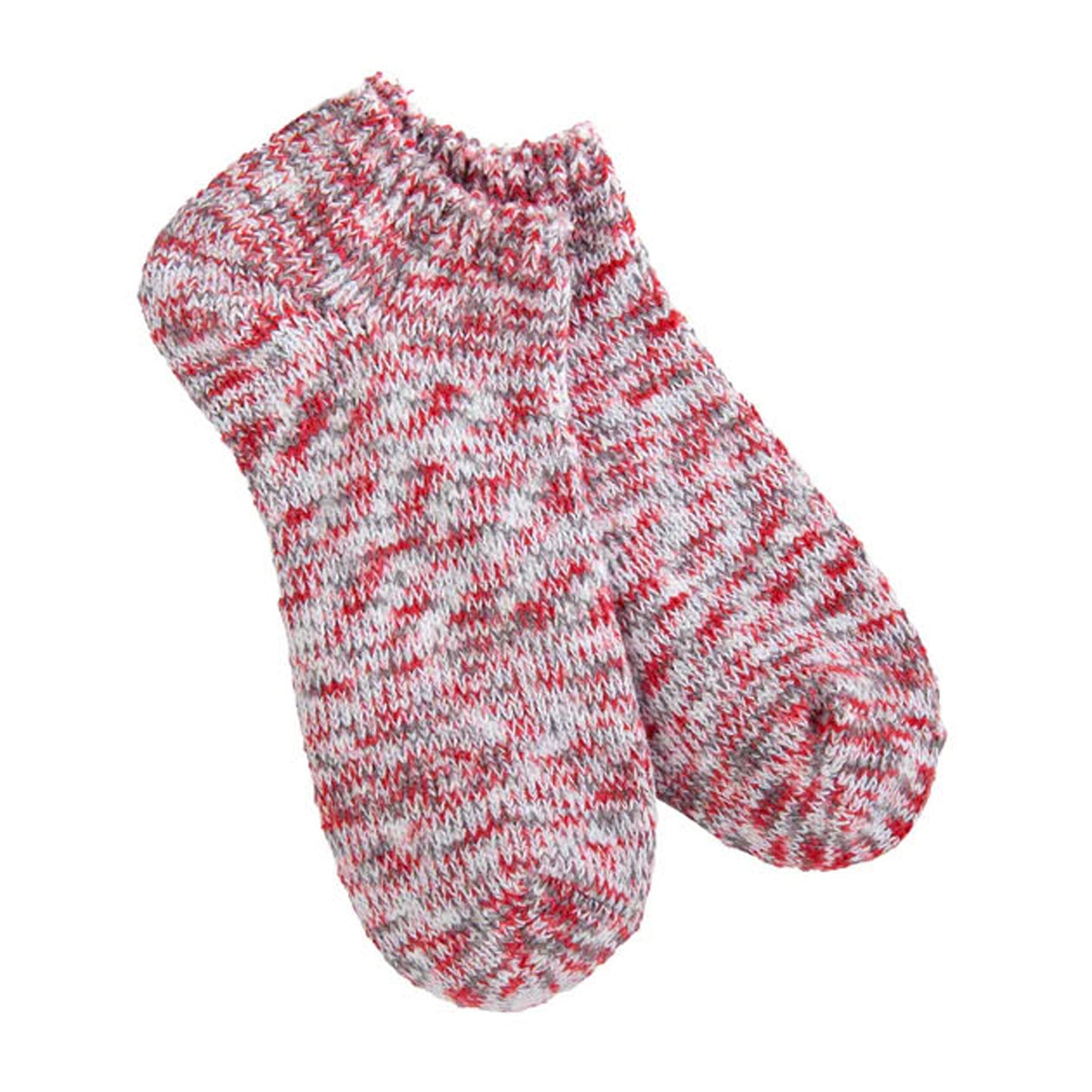 Peltz Shoes  Women's World's Softest Ragg Low Socks RED BEAN 74077