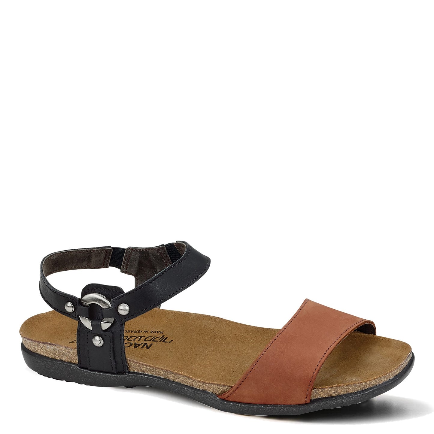 Peltz Shoes  Women's Naot Sabrina Sandal BLACK TAN 7437-S6A