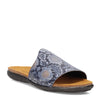 Peltz Shoes  Women's Naot Skylar Sandal Navy SNAKE 7455-D79