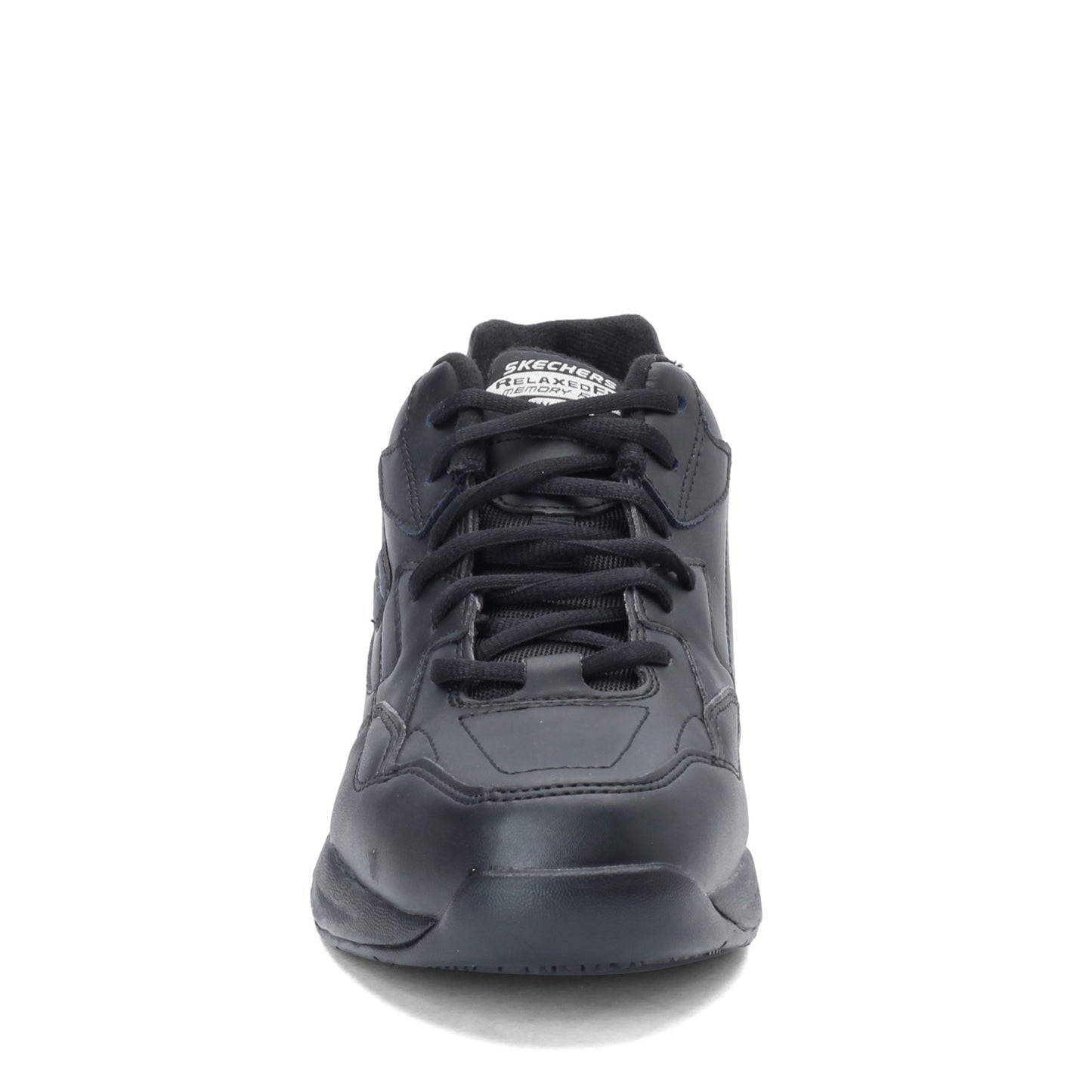 Peltz Shoes  Men's Skechers Work Relaxed Fit: Felton - Altair Sneaker - Wide Width BLACK 77032EW-BLK