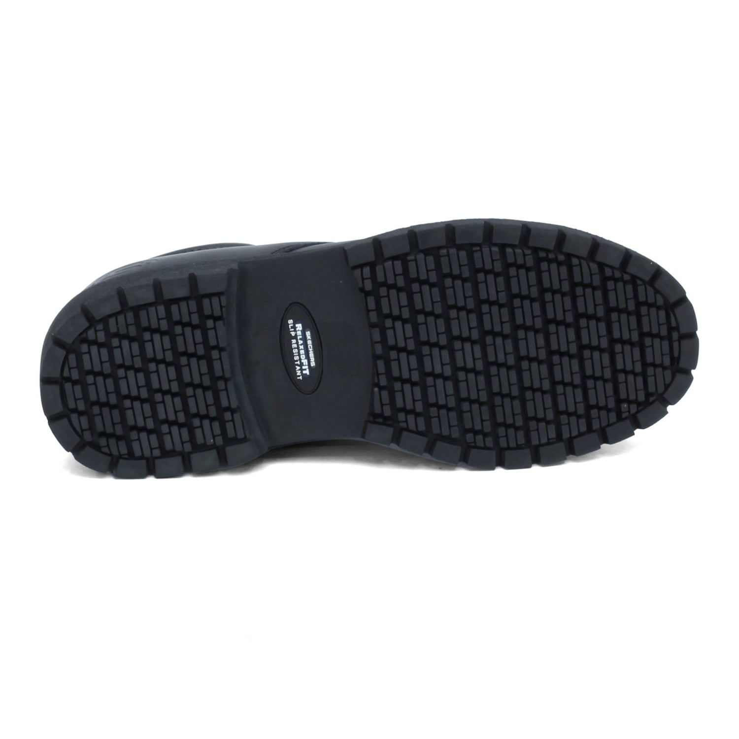 Peltz Shoes  Men's Skechers Cottonwood Elks SR Work Shoe - Wide Width BLACK 77041EW-BLK