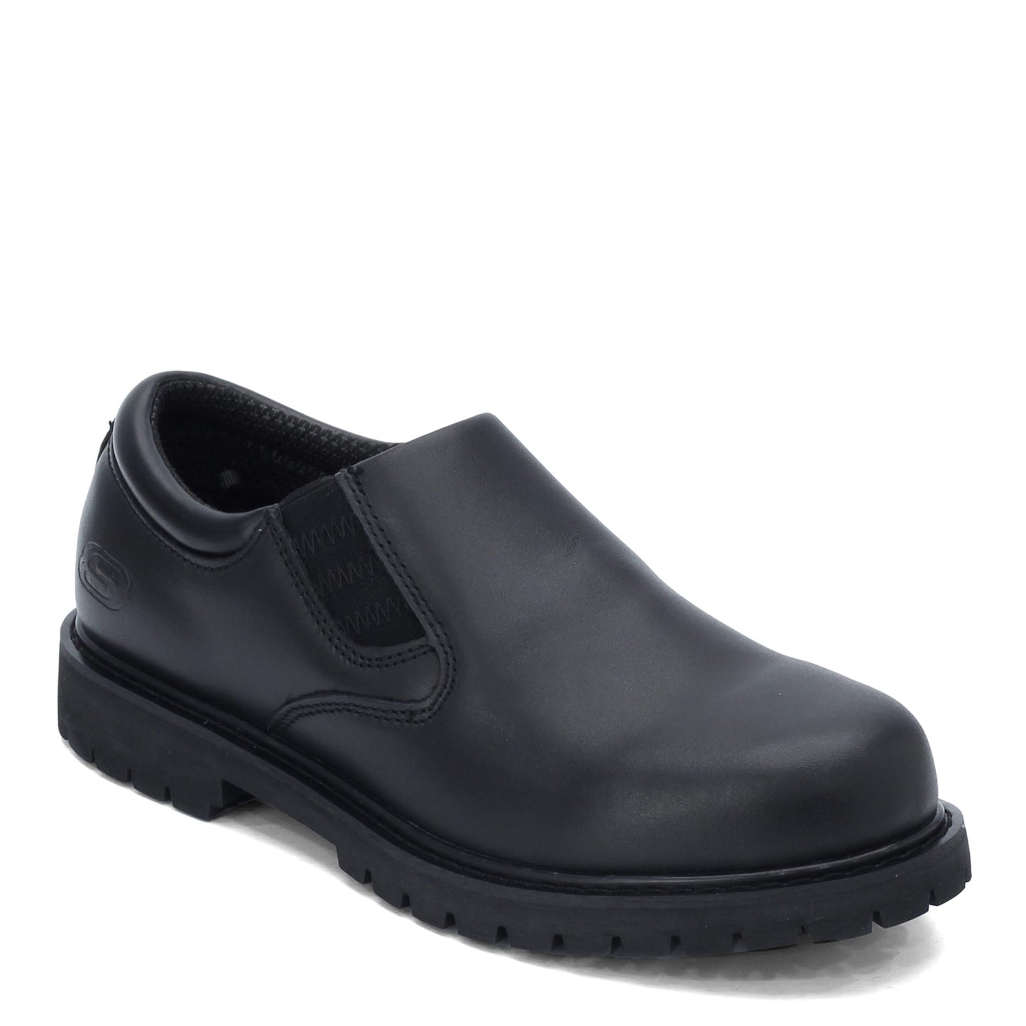 Peltz Shoes  Men's Skechers Cottonwood Goddard SR Work Shoe - Wide Width BLACK 77046EW-BLK