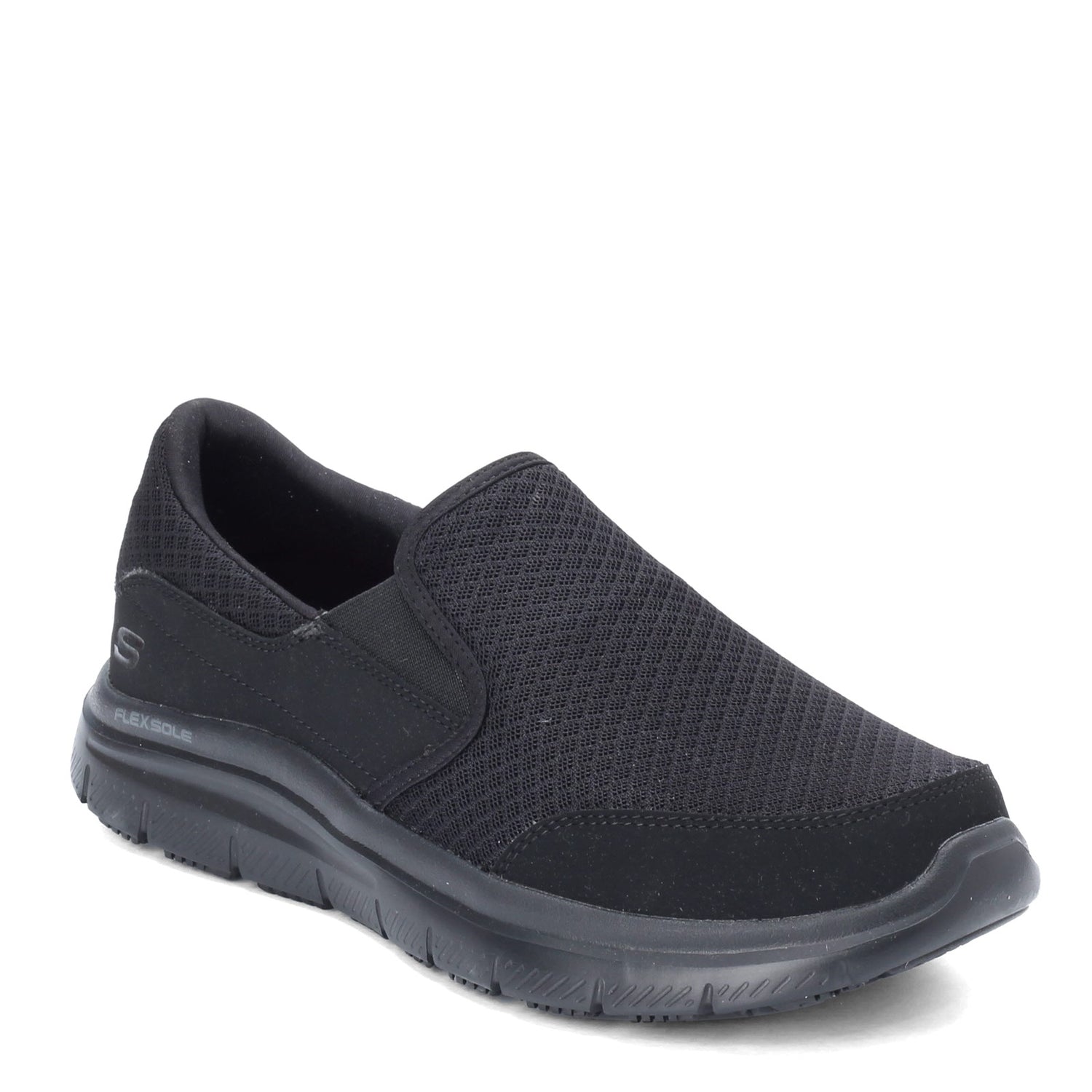 Peltz Shoes  Men's Skechers Flex Advantage McAllen SR Work Shoe - Wide Width Black 77048EW-BLK