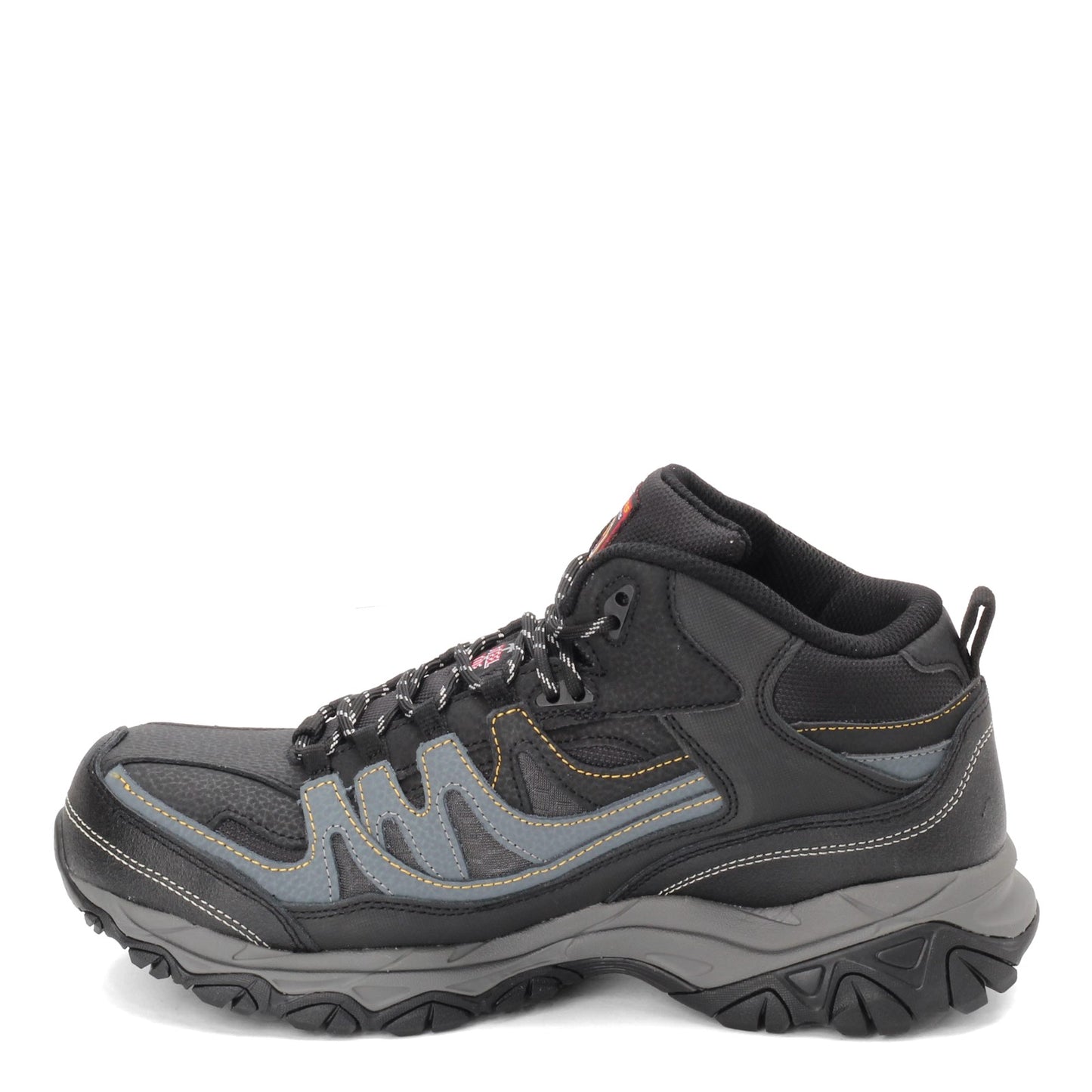 Peltz Shoes  Men's Skechers Work Relaxed Fit: Holdredge - Rebem ST Boot - Wide Width Black/Charcoal 77108W-BKCC