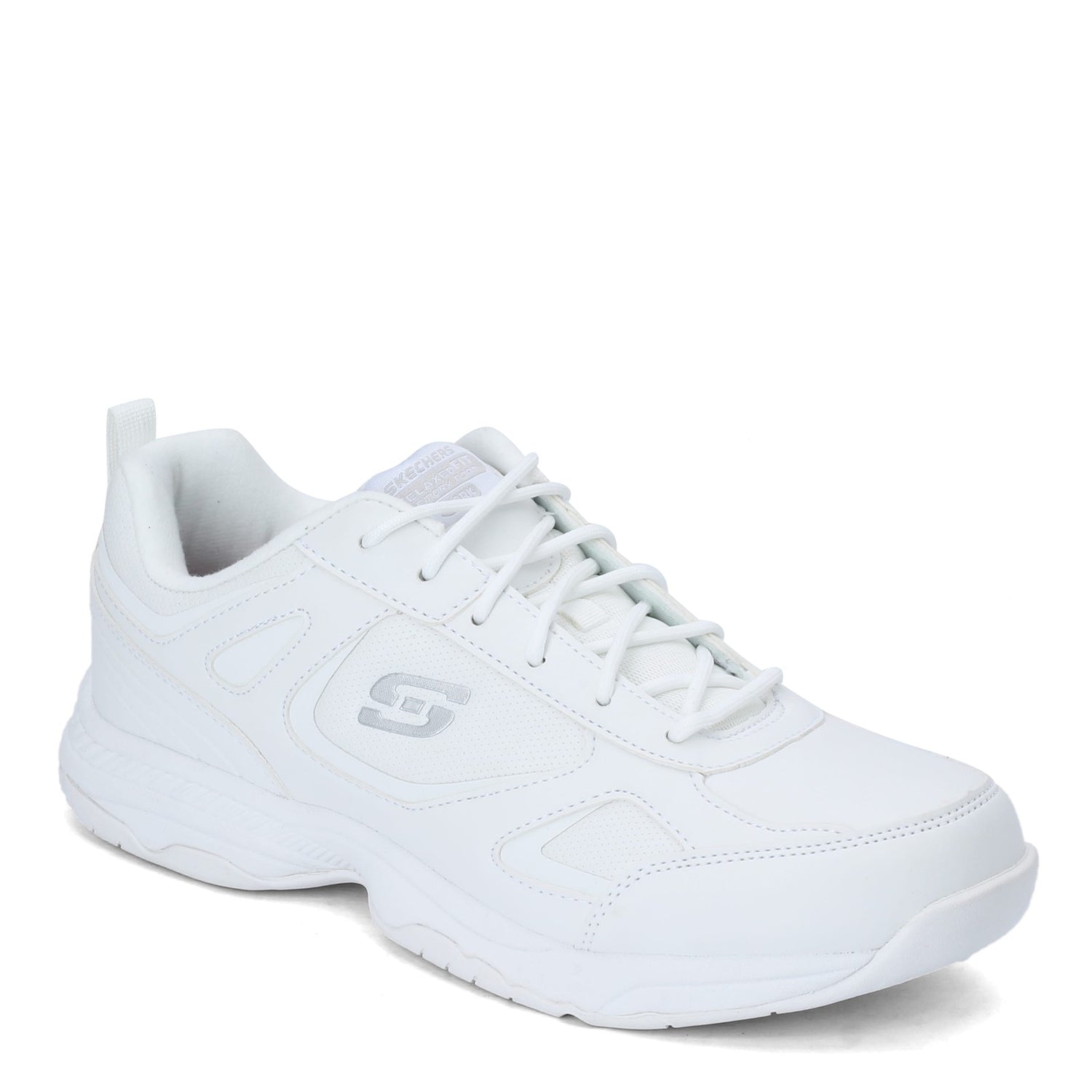 Peltz Shoes  Men's Skechers Dighton SR Sneaker WHITE 77111-WHT