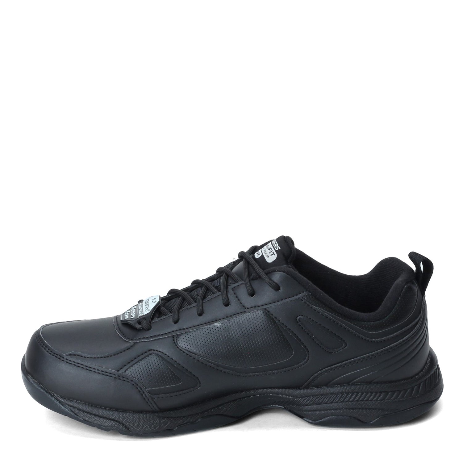 Peltz Shoes  Men's Skechers Dighton SR Sneaker - Wide Width BLACK 77111W-BLK