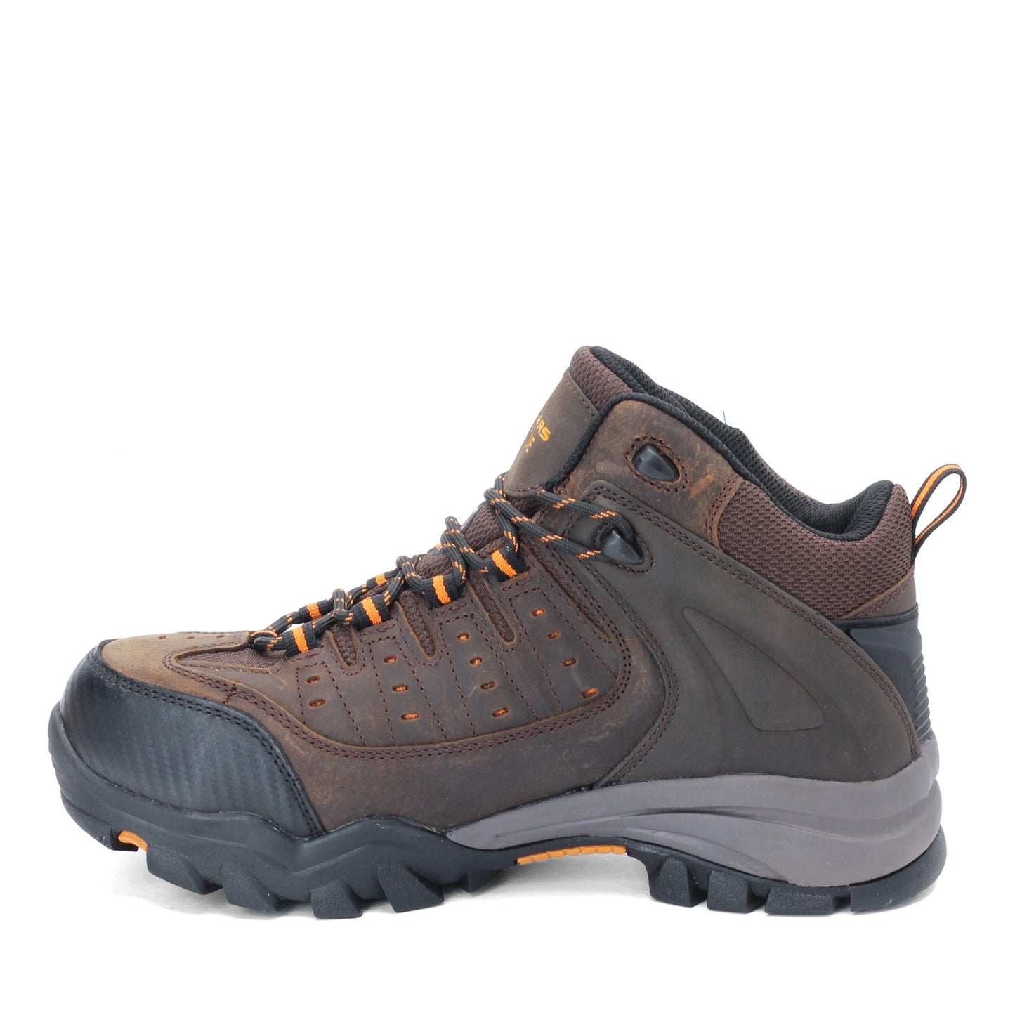 Peltz Shoes  Men's Skechers Delleker - Lakehead ST Work Boot BROWN ORANGE 77126W-BROR
