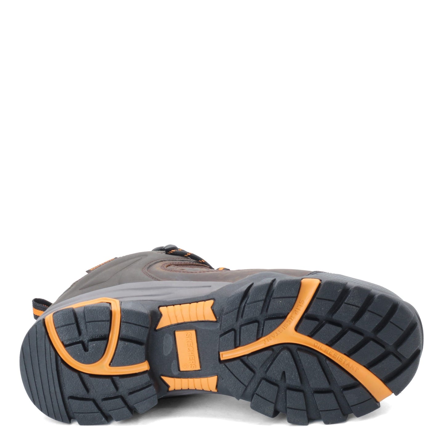 Peltz Shoes  Men's Skechers Delleker - Lakehead ST Work Boot BROWN ORANGE 77126W-BROR