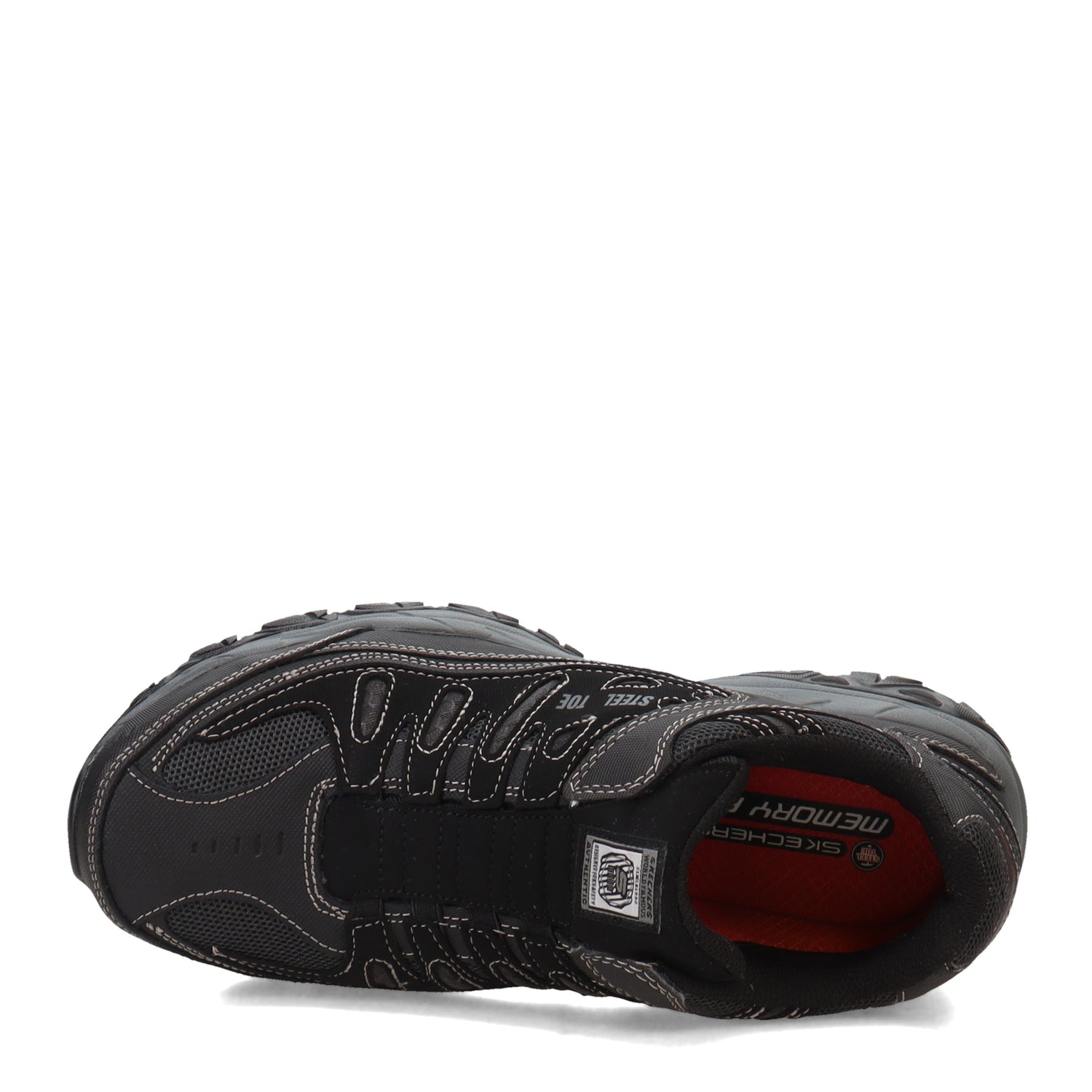 Peltz Shoes  Men's Skechers Cankton - Ebbitt Steel Toe Work Shoe Black 77161-BLK
