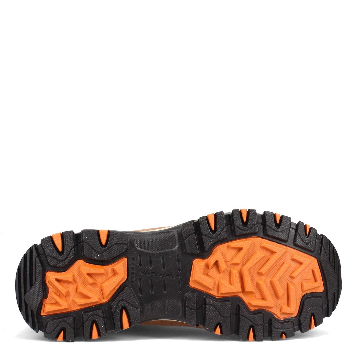 Peltz Shoes  Men's Skechers Greetah Comp Toe Work Shoe - Wide Width BROWN BLACK 77183W-BRBK