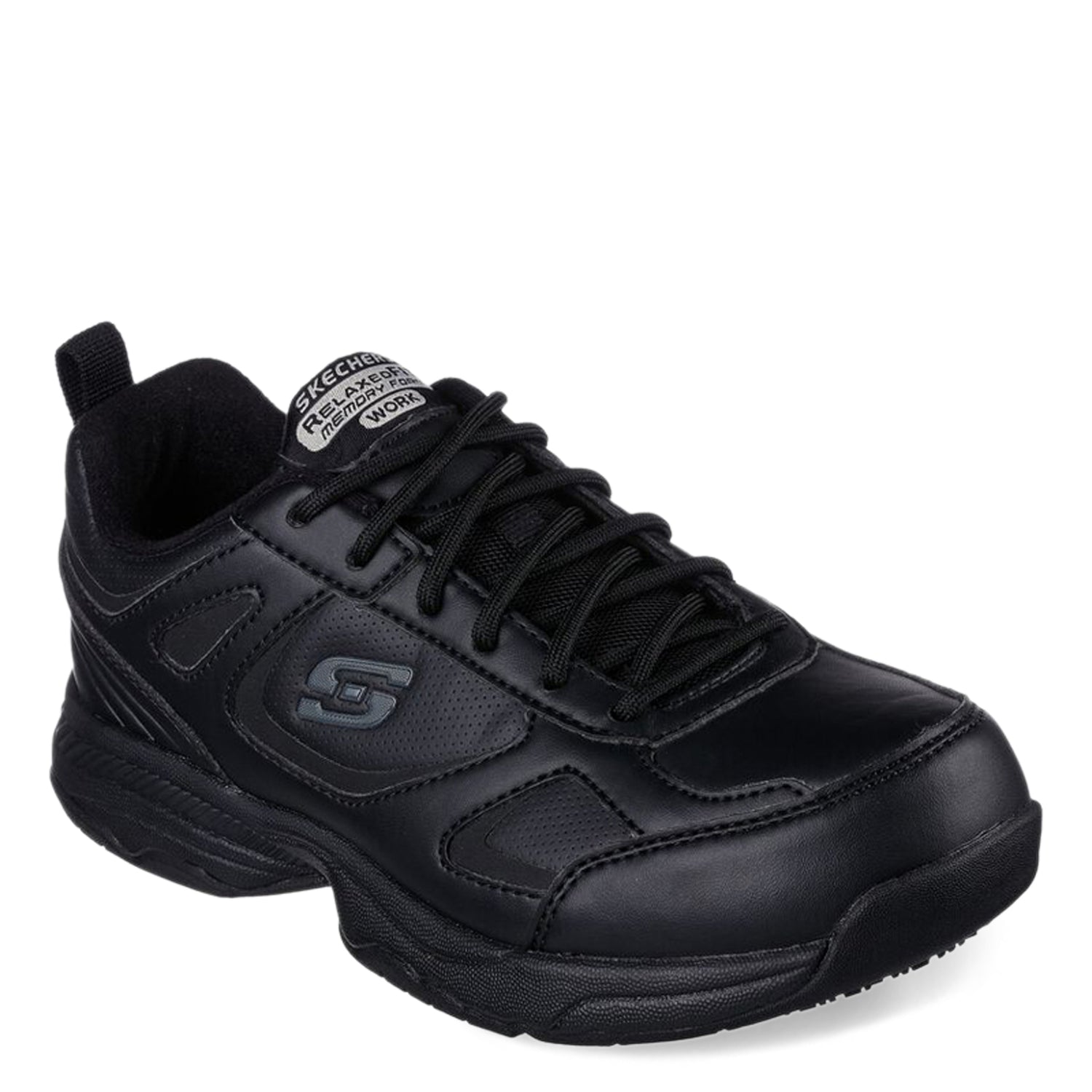 women's black skechers work shoes