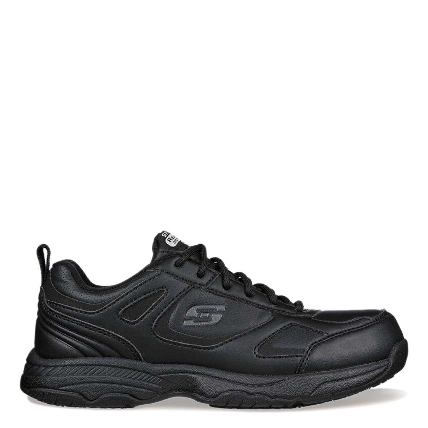 Peltz Shoes  Women's Skechers Relaxed Fit: Dighton - Bricelyn Work Shoe BLACK 77200-BLK