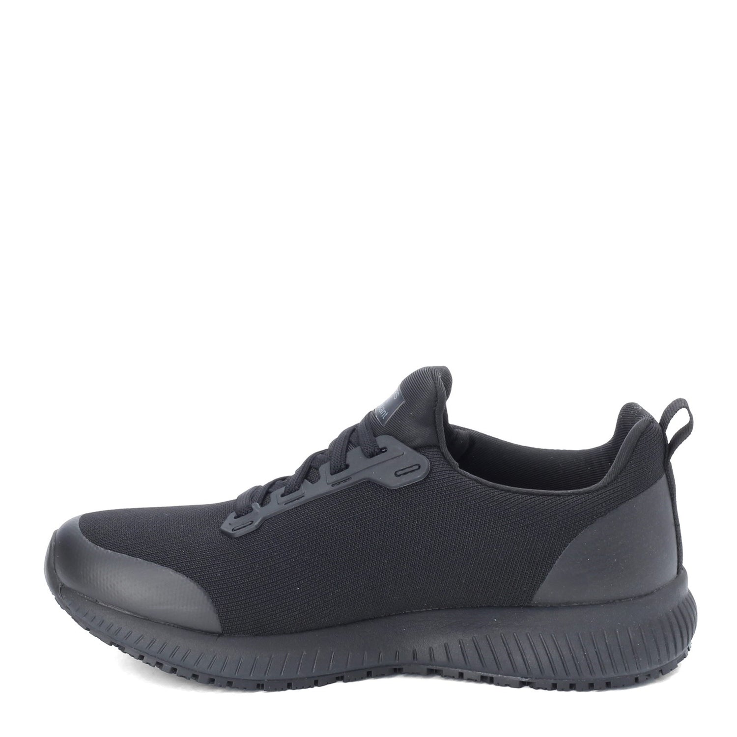 Peltz Shoes  Women's Skechers Squad SR Work Shoe - Wide Width BLACK 77222W-BLK