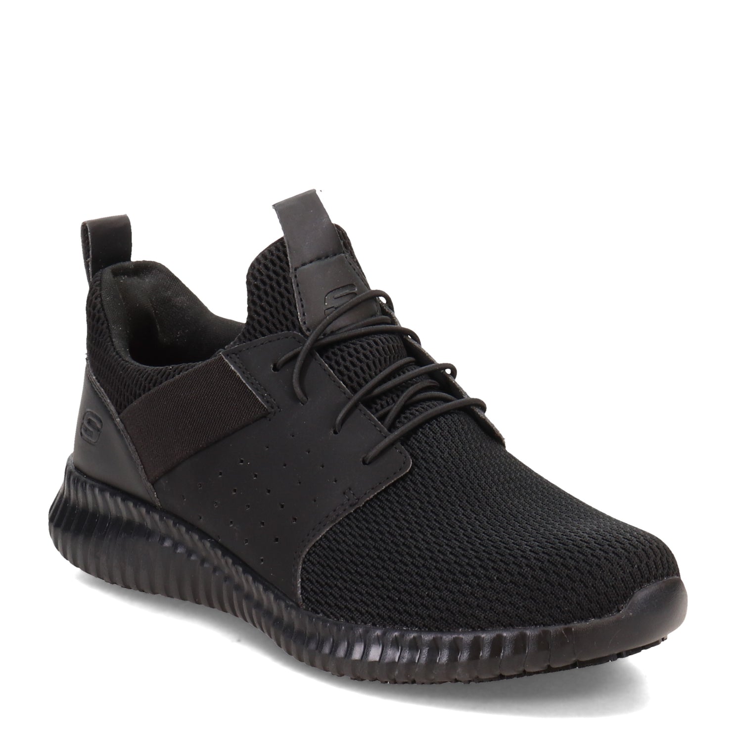 Peltz Shoes  Men's Skechers Work Relaxed Fit: Cessnock - Niehart SR Work Shoe Black 77521-BLK