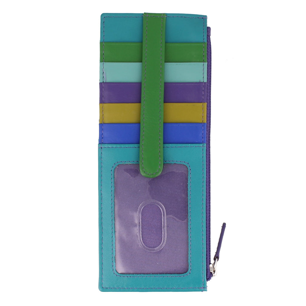 Women's ILI, Leather Credit Card Wallet - RFID Blocking