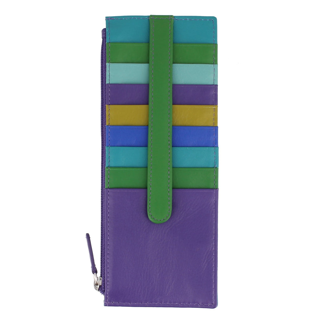 Women's ILI, Leather Credit Card Wallet - RFID Blocking