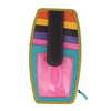 Peltz Shoes  Women's ILI Leather Credit Card Wallet Black Brights 7804RFB-BLK BRT