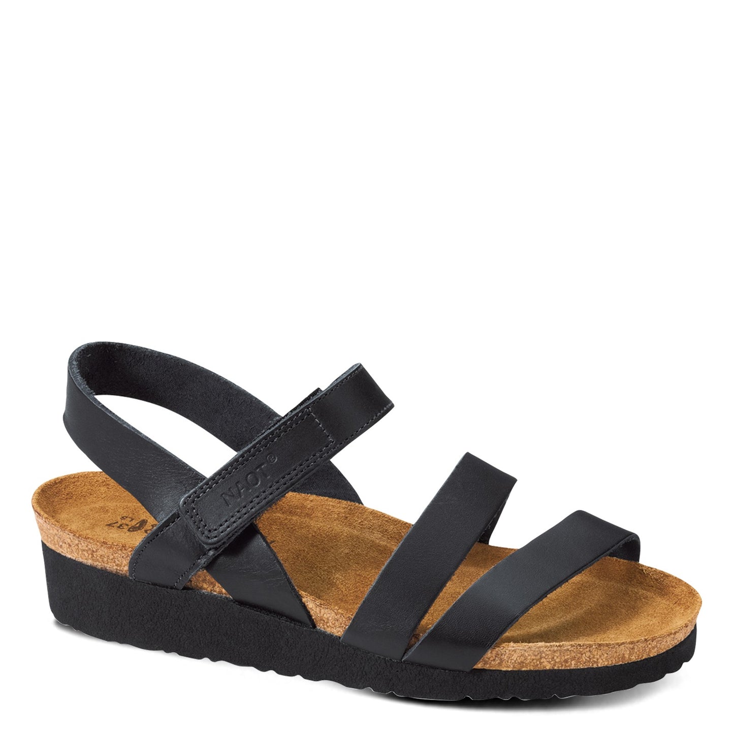 Peltz Shoes  Women's Naot Kayla Sandal BLACK MATTE 7806-034