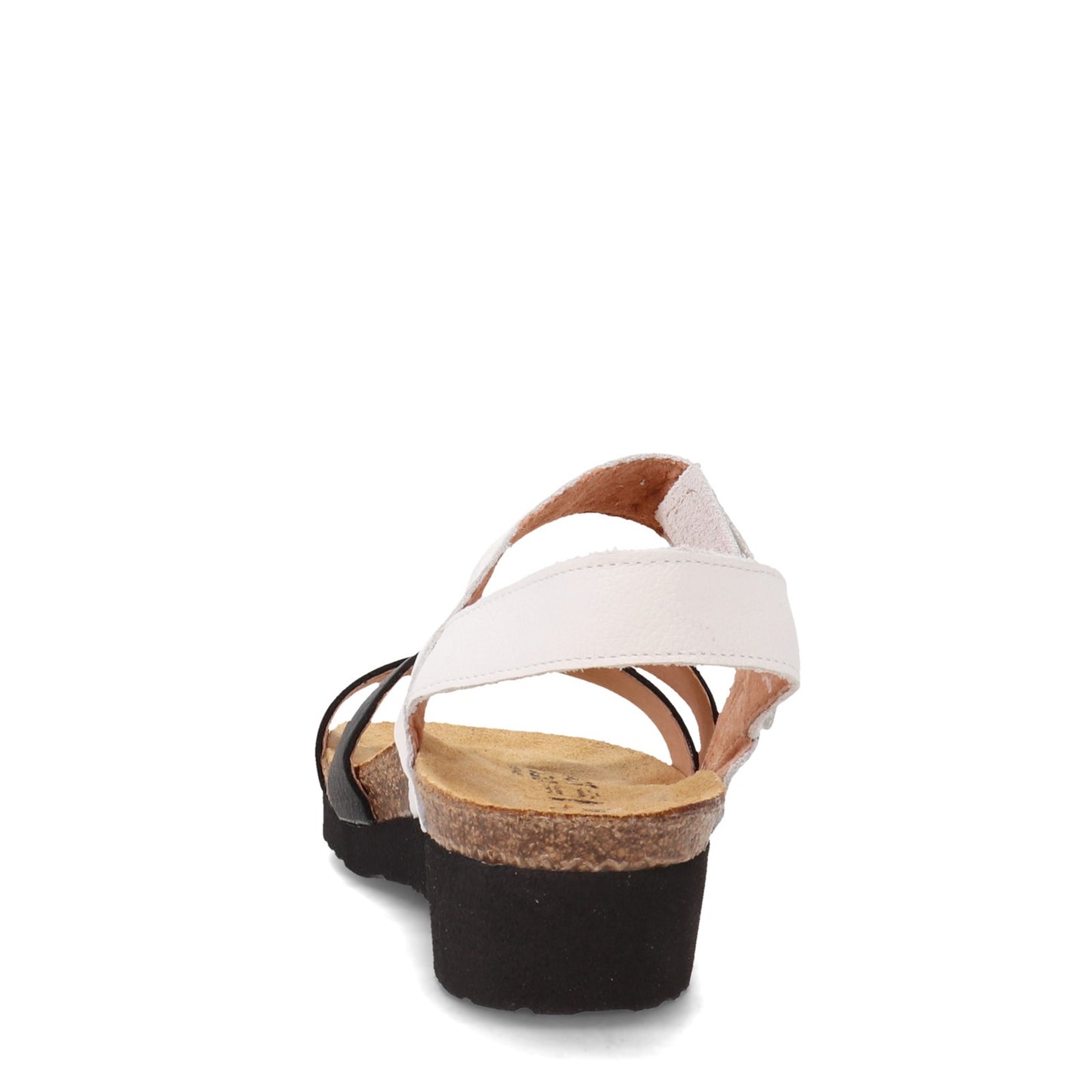 Peltz Shoes  Women's Naot Kayla Sandal White Black 7806-WFX