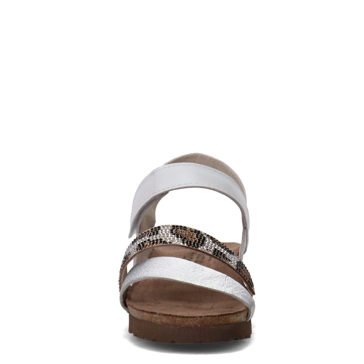Peltz Shoes  Women's Naot Krista Sandal WHITE SILVER 7807-WDU