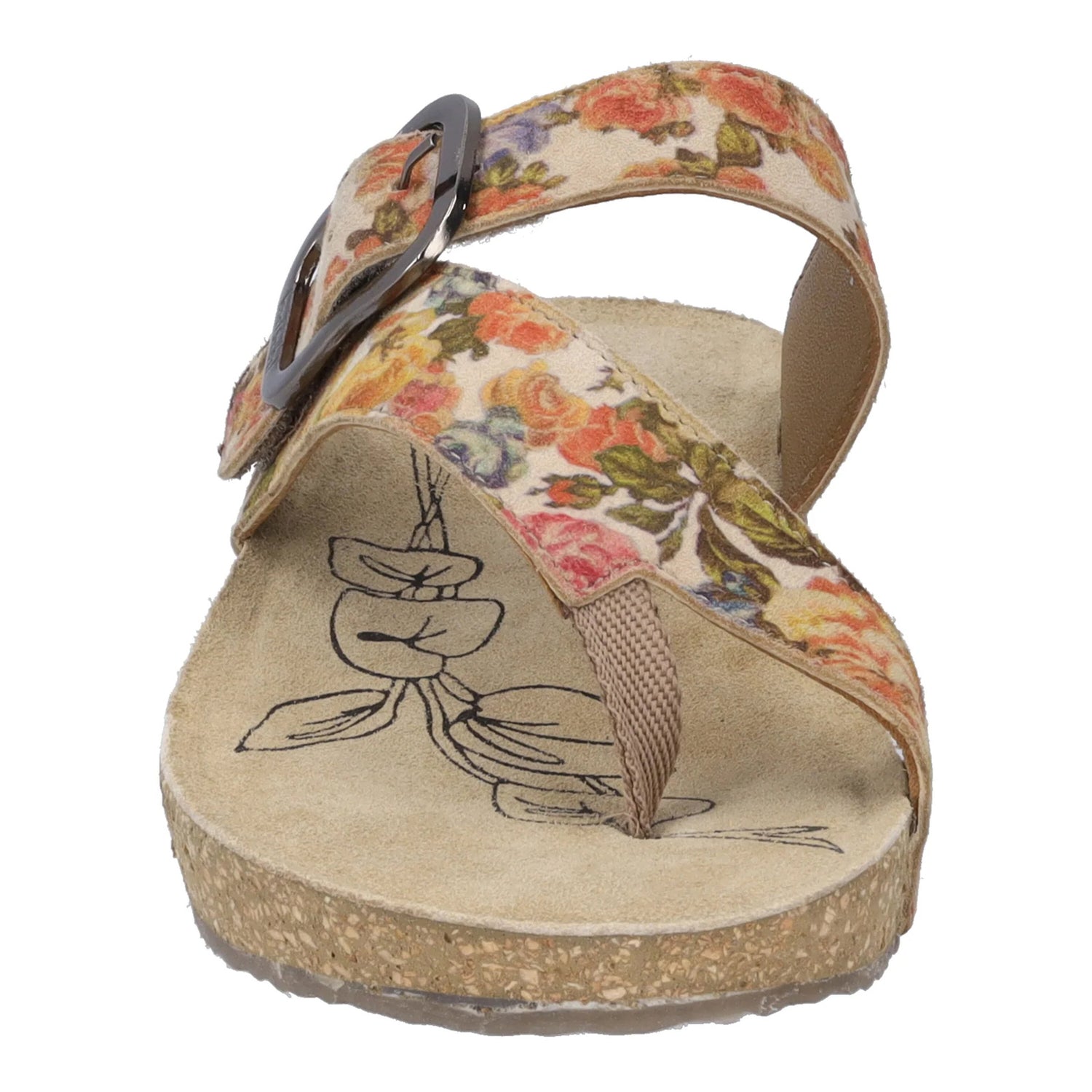 Peltz Shoes  Women's Josef Seibel Tonga 77 Sandal BEIGE MULTI 78577-370202
