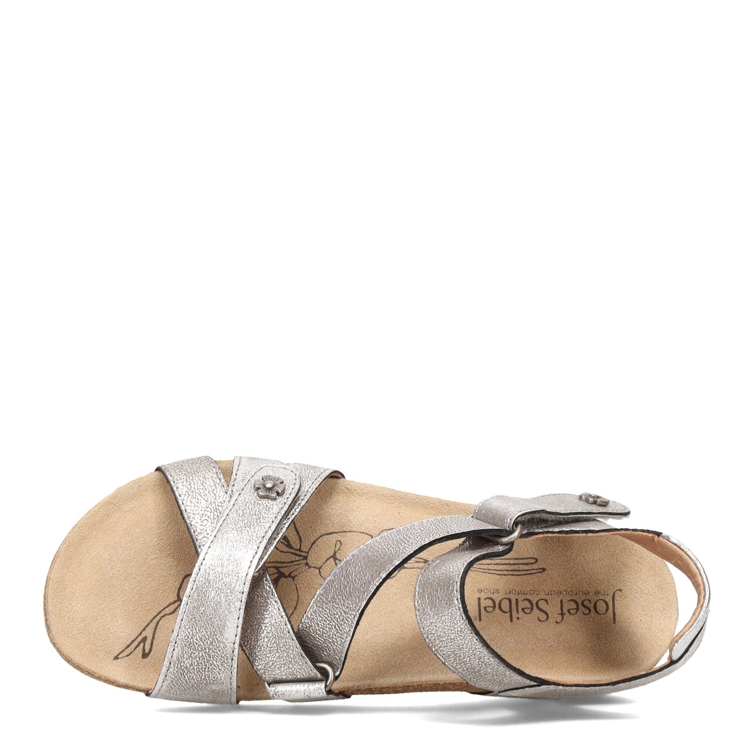 Peltz Shoes  Women's Josef Seibel Natalya 11 Sandal PLATINUM 78811-38730