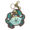Peltz Shoes  Chala Key Fob Coin Purse Teal Crab 806CBT0
