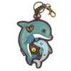 Peltz Shoes  Chala Key Fob Coin Purse Dolphins 806DL0
