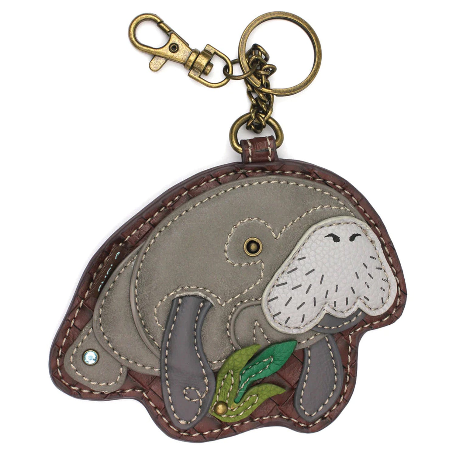 Peltz Shoes  Chala Key Fob Coin Purse Manatee 806MEA0