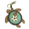 Peltz Shoes  Chala Key Fob Coin Purse Turquoise 806TU0