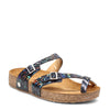Peltz Shoes  Women's Haflinger Hedda Sandal BLACK MULTI 819064-1632