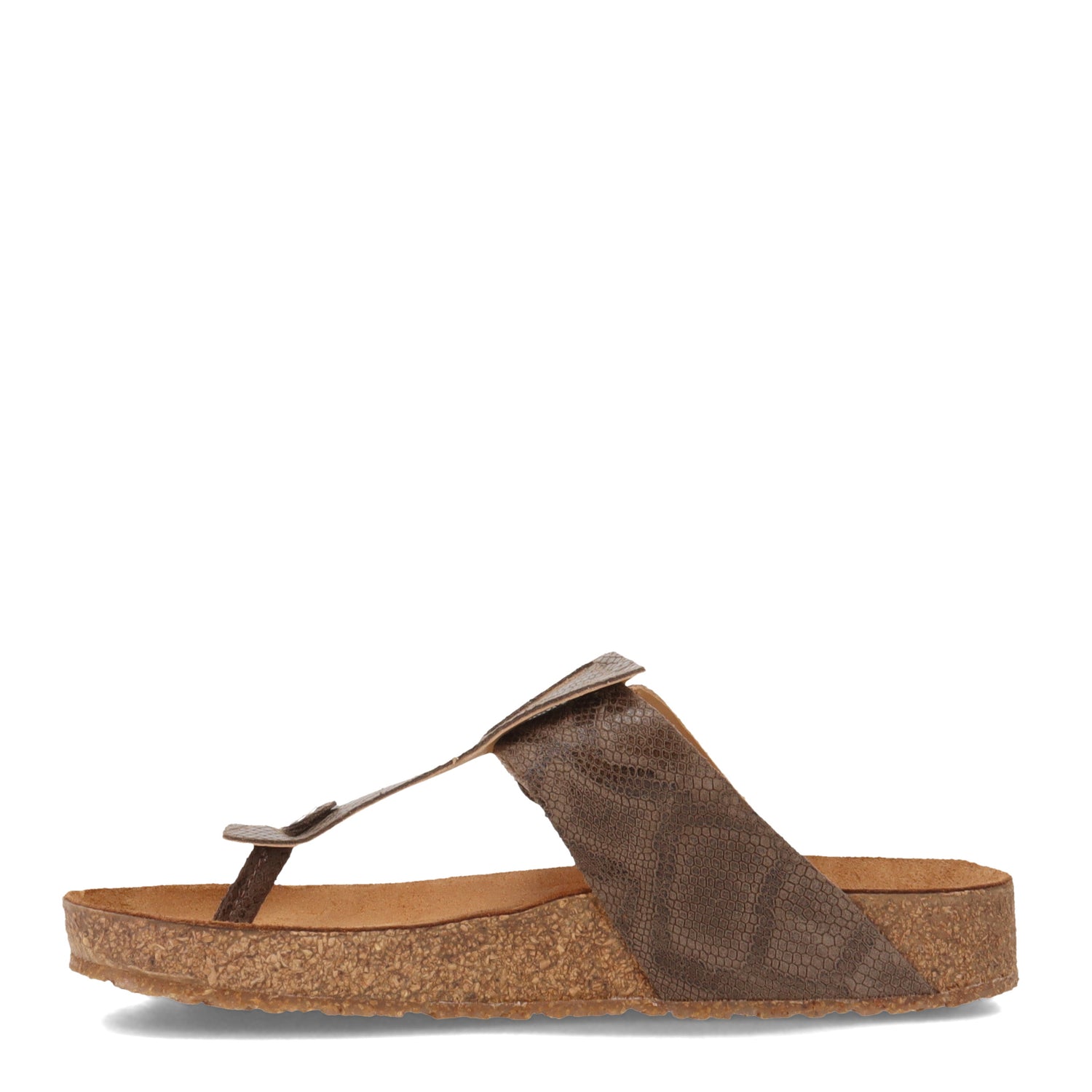 Peltz Shoes  Women's Haflinger Round Covered Buckle Corinna Sandal CREAM PEARL 819071-1635