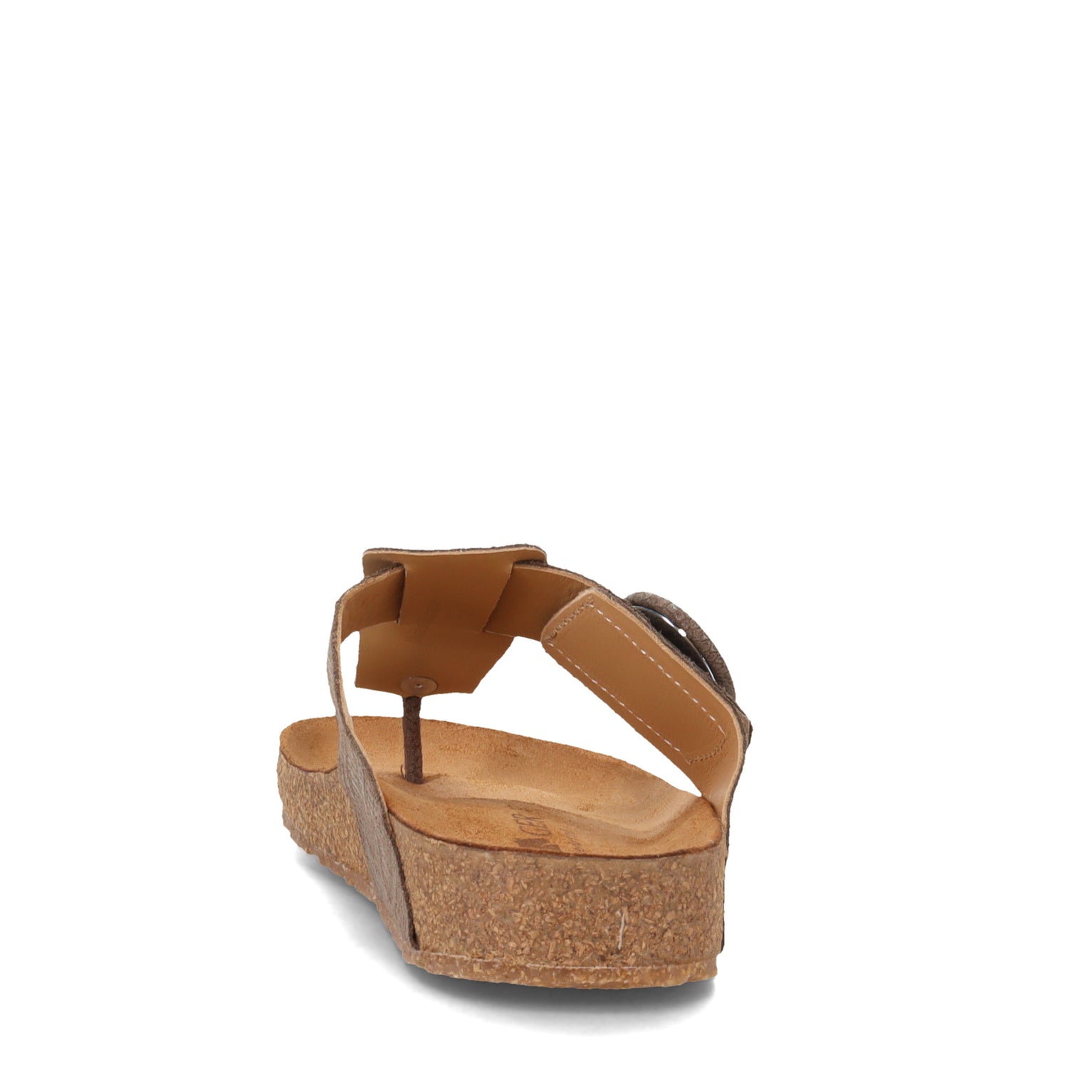 Peltz Shoes  Women's Haflinger Round Covered Buckle Corinna Sandal CREAM PEARL 819071-1635