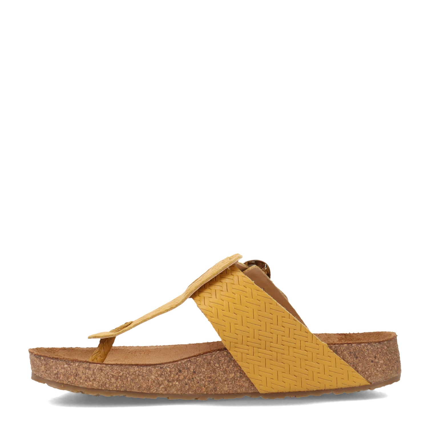 Peltz Shoes  Women's Haflinger Round Buckle Corinna Sandal YELLOW 819075-1671
