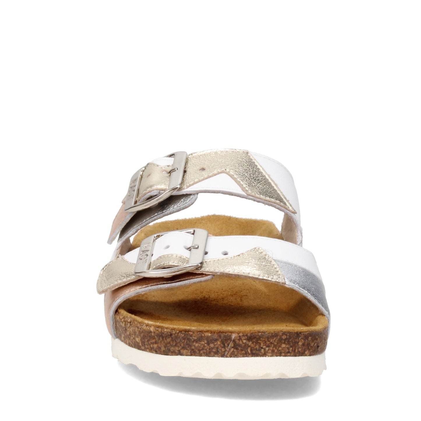 Peltz Shoes  Women's Naot San Diego Sandal White GOLD 8252-WEV