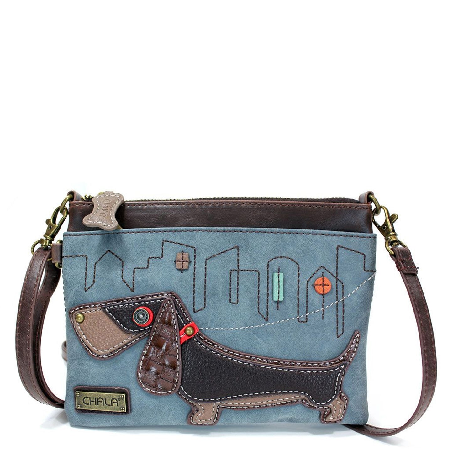 Peltz Shoes  Women's Chala Mini Crossbody Dachshund 826WD1