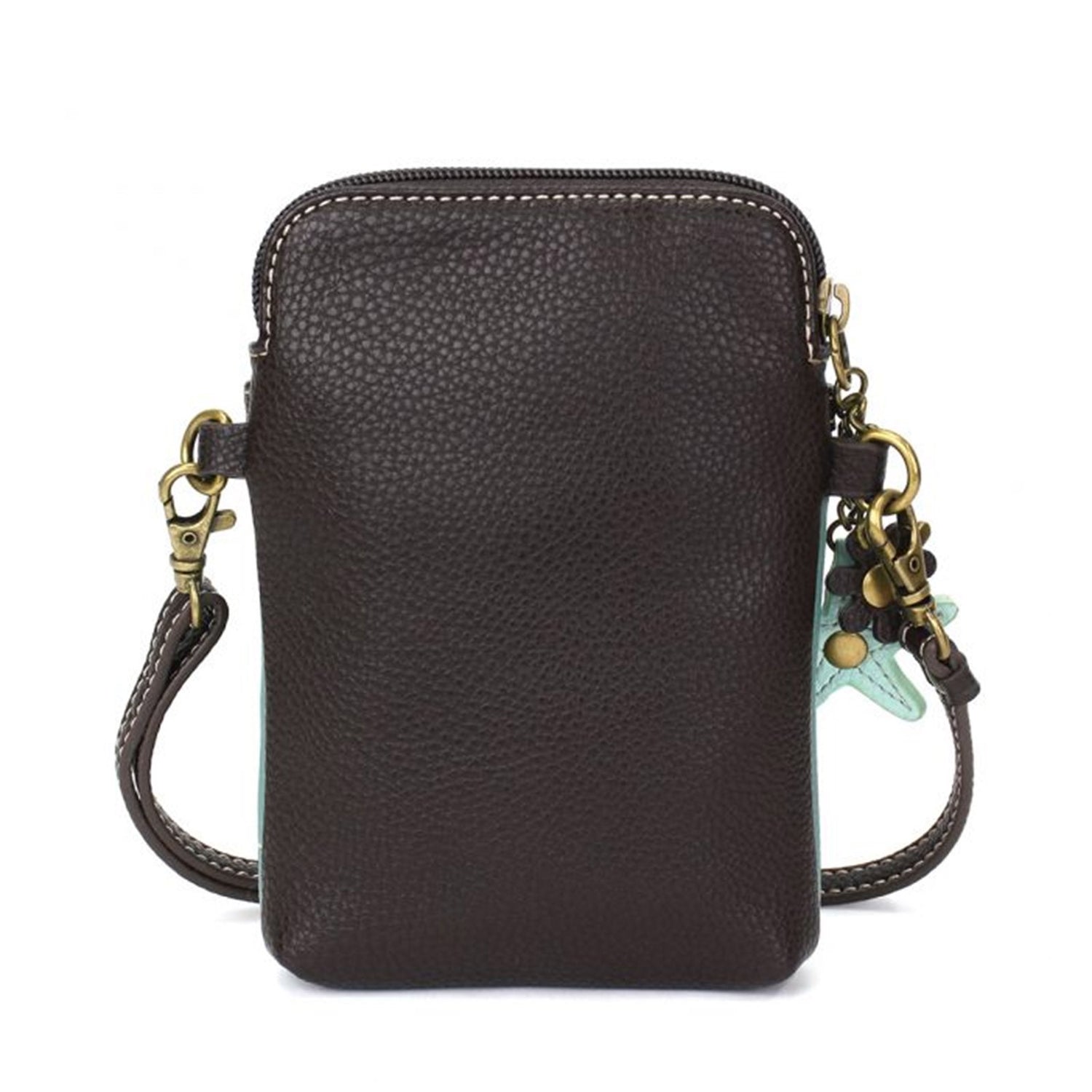 Peltz Shoes  Chala Sand Dollar Cell Phone Crossbody Turquoise 827SDL4