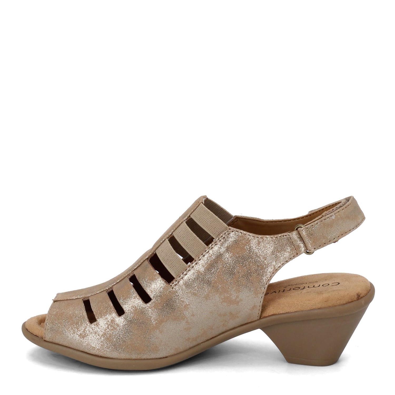 Peltz Shoes  Women's Comfortiva Faye Sandal Anthracite 8330093